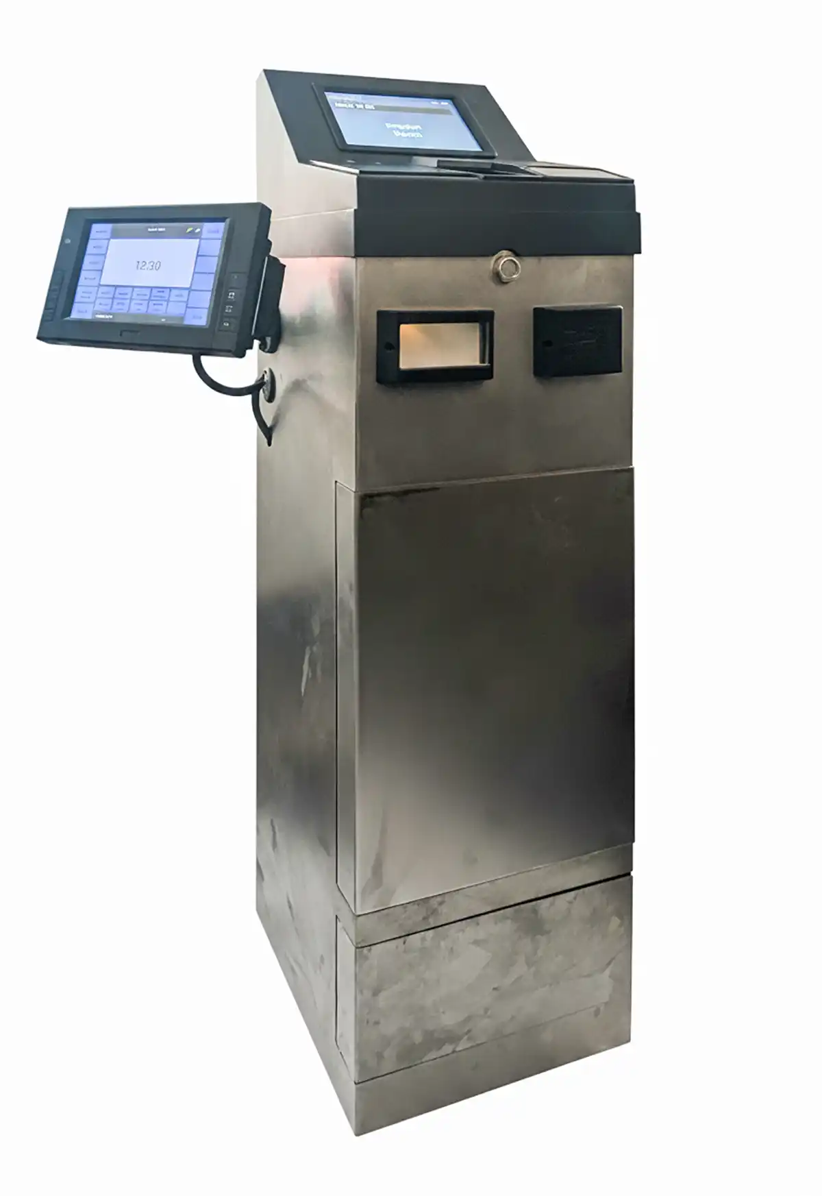 Man Using Measuring Tape in Factory Setting Man Using Measuring Tape in Factory Setting